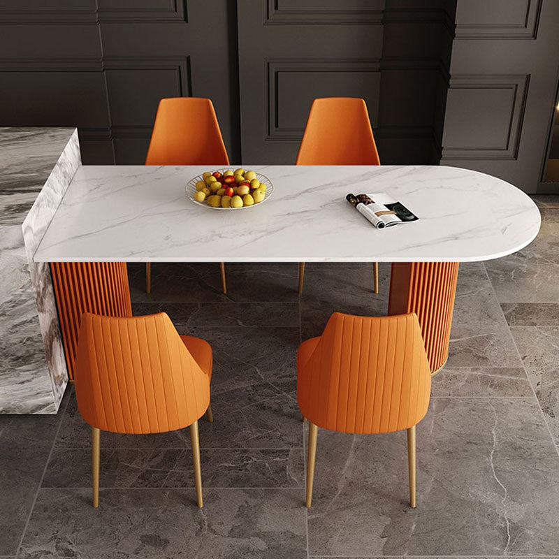 1/2/5 Pieces Dining Room Table Rectangular Sintered Stone Top Dining Chairs Set Clearhalo 'Dining Room Sets' 'Dining Tables & Seating' 'dining_room_set' 'furn' 'furn_dining_room_set' 'Furniture' 'furniture_dining_room_set' 'Kitchen & Dining Furniture' 'kitchen&dining_furn' 'kitchen' 4636848