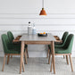 Minimalist 1/4/5/6 Pieces Dining Room Table Rectangular Solid Wood Top Dining Chairs Set 5 Pieces: Table, 4 Green Chairs Clearhalo 'Dining Room Sets' 'Dining Tables & Seating' 'dining_room_set' 'furn' 'furn_dining_room_set' 'Furniture' 'furniture_dining_room_set' 'Kitchen & Dining Furniture' 'kitchen&dining_furn' 'kitchen' 4636854