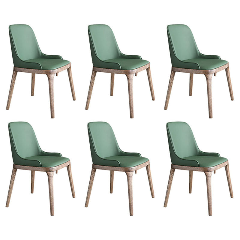Minimalist 1/4/5/6 Pieces Dining Room Table Rectangular Solid Wood Top Dining Chairs Set 6 Green Chairs Clearhalo 'Dining Room Sets' 'Dining Tables & Seating' 'dining_room_set' 'furn' 'furn_dining_room_set' 'Furniture' 'furniture_dining_room_set' 'Kitchen & Dining Furniture' 'kitchen&dining_furn' 'kitchen' 4636856