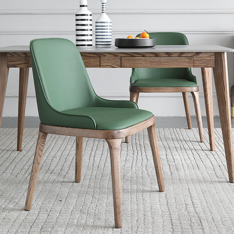 Minimalist 1/4/5/6 Pieces Dining Room Table Rectangular Solid Wood Top Dining Chairs Set Clearhalo 'Dining Room Sets' 'Dining Tables & Seating' 'dining_room_set' 'furn' 'furn_dining_room_set' 'Furniture' 'furniture_dining_room_set' 'Kitchen & Dining Furniture' 'kitchen&dining_furn' 'kitchen' 4636865