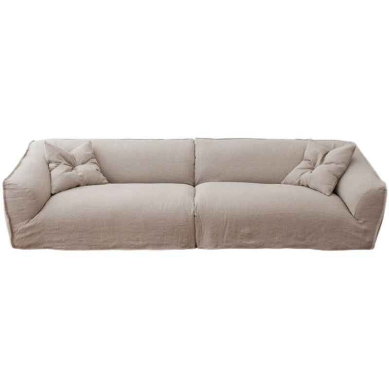 Modern Cotton Blend Sofa 38"W Pillow Top Arm Sofa for Living Room 110"L x 39"W x 29.5"H Latex Clearhalo 'furn' 'furn_sofas' 'Furniture' 'furniture_sofas' 'kitchen' 'kitchen_sofas' 'Living Room Furniture' 'Sofa' 'sofas' 4637817