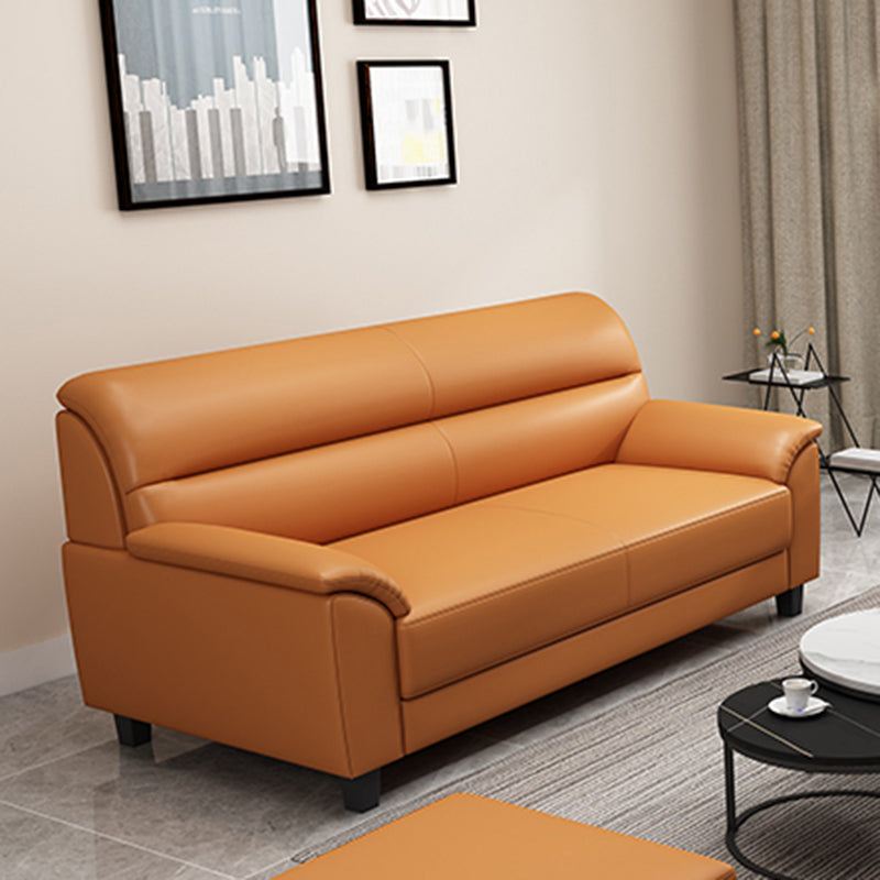 Modern Pillow Top Arm Sewn Pillow Back Single Cushion Seat for Living Room 55"L x 31"W x 31"H Orange Clearhalo 'furn' 'furn_sofas' 'Furniture' 'furniture_sofas' 'kitchen' 'kitchen_sofas' 'Living Room Furniture' 'Sofa' 'sofas' 4637825