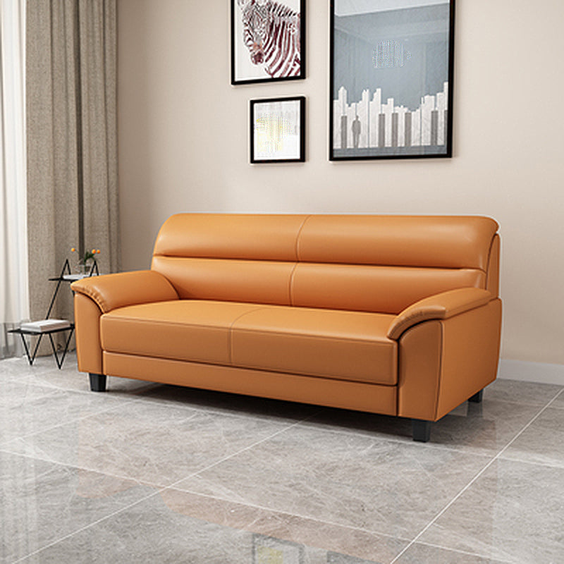 Modern Pillow Top Arm Sewn Pillow Back Single Cushion Seat for Living Room 71"L x 31"W x 31"H Orange Clearhalo 'furn' 'furn_sofas' 'Furniture' 'furniture_sofas' 'kitchen' 'kitchen_sofas' 'Living Room Furniture' 'Sofa' 'sofas' 4637827
