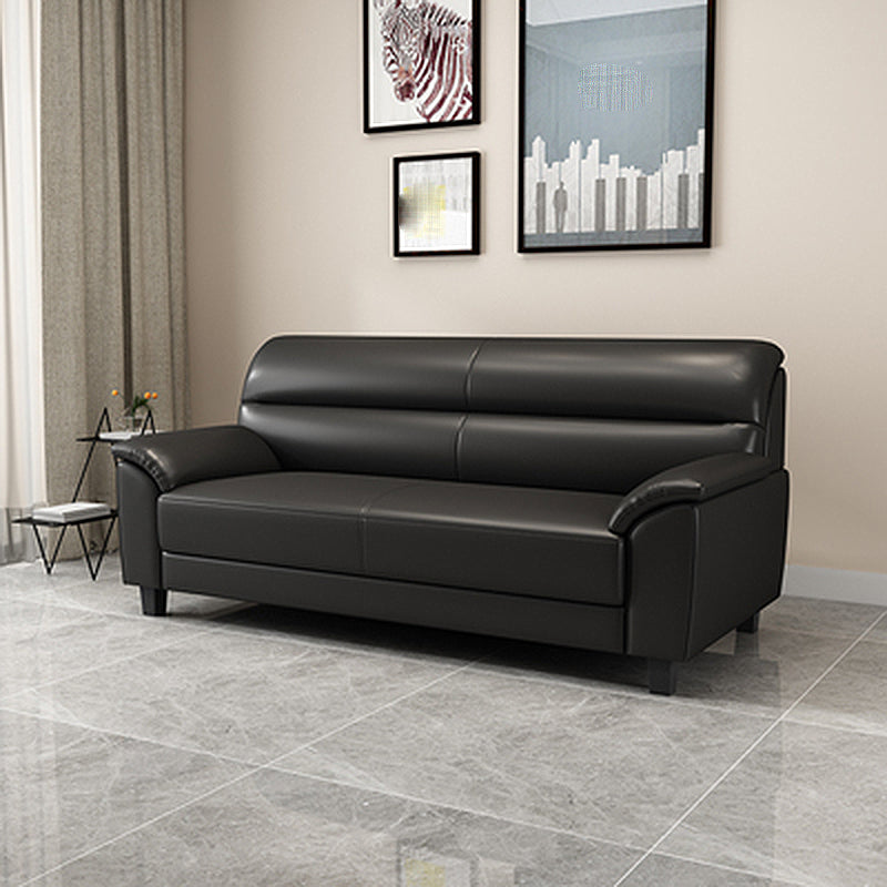 Modern Pillow Top Arm Sewn Pillow Back Single Cushion Seat for Living Room Black Clearhalo 'furn' 'furn_sofas' 'Furniture' 'furniture_sofas' 'kitchen' 'kitchen_sofas' 'Living Room Furniture' 'Sofa' 'sofas' 4637829