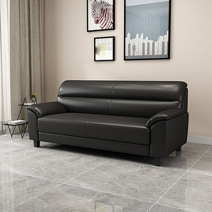 Modern Pillow Top Arm Sewn Pillow Back Single Cushion Seat for Living Room Black Clearhalo 'furn' 'furn_sofas' 'Furniture' 'furniture_sofas' 'kitchen' 'kitchen_sofas' 'Living Room Furniture' 'Sofa' 'sofas' 4637829