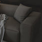 Square Armrest Latex Padded/light Grey Dark Grey/off-white/orange Sofa Clearhalo 'Furniture' 'furniture_sofas' 'kitchen' 'kitchen_sofas' 'Living Room Furniture' 'Sofa' 'sofas' 4637851