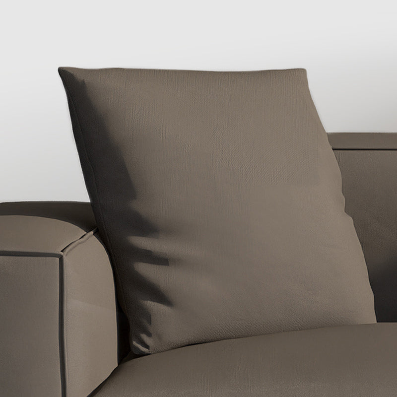 Square Armrest Latex Padded/light Grey Dark Grey/off-white/orange Sofa Clearhalo 'Furniture' 'furniture_sofas' 'kitchen' 'kitchen_sofas' 'Living Room Furniture' 'Sofa' 'sofas' 4637852