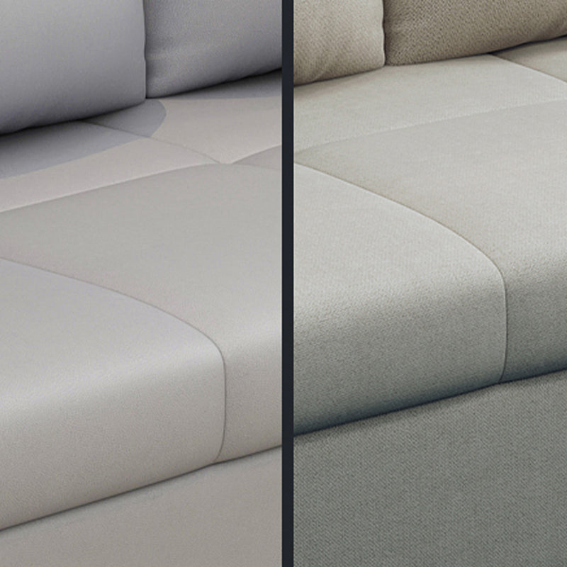 Square Arm Sofa with Loose Back Convertible Sleeper with Storage and Foldable Clearhalo 'furn' 'furn_sofas' 'Furniture' 'furniture_sofas' 'kitchen' 'kitchen_sofas' 'Living Room Furniture' 'Sofa' 'sofas' 4637899