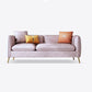 Mid-Century Modern Tuxedo Arm Sofa Faux Leather 29.92" High Seating Pink Clearhalo 'furn' 'furn_sofas' 'Furniture' 'furniture_sofas' 'kitchen' 'kitchen_sofas' 'Living Room Furniture' 'Sofa' 'sofas' 4637918