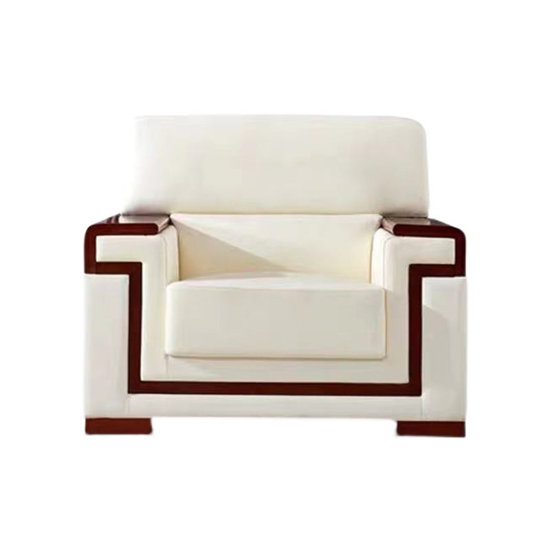 White Contemporary Square Arm Standard Sofa for Living Room, Bonus Room Clearhalo 'furn' 'furn_sofas' 'Furniture' 'furniture_sofas' 'kitchen' 'kitchen_sofas' 'Living Room Furniture' 'Sofa' 'sofas' 4637965