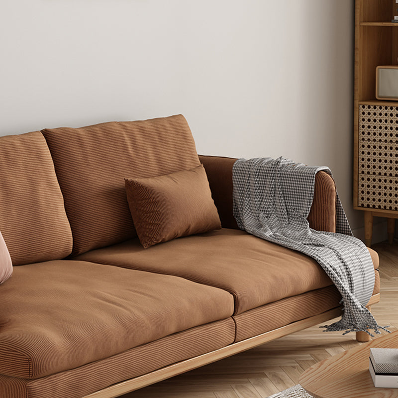 Velvet Sofa 35 "W Recessed Arm Sofa with Storage for Living Room Clearhalo 'furn' 'furn_sofas' 'Furniture' 'furniture_sofas' 'kitchen' 'kitchen_sofas' 'Living Room Furniture' 'Sofa' 'sofas' 4637981