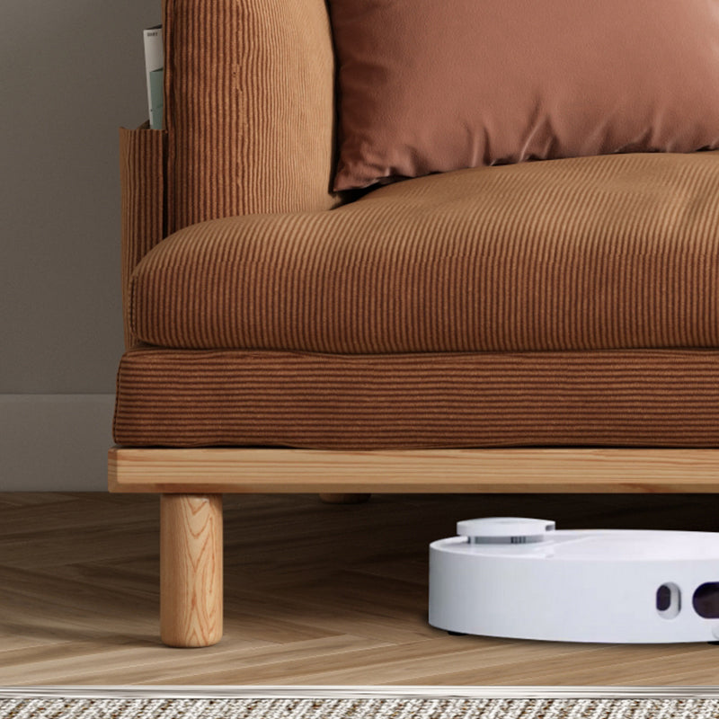 Velvet Sofa 35 "W Recessed Arm Sofa with Storage for Living Room Clearhalo 'furn' 'furn_sofas' 'Furniture' 'furniture_sofas' 'kitchen' 'kitchen_sofas' 'Living Room Furniture' 'Sofa' 'sofas' 4637984