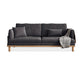 Velvet Sofa 35 "W Recessed Arm Sofa with Storage for Living Room Dark Gray Clearhalo 'furn' 'furn_sofas' 'Furniture' 'furniture_sofas' 'kitchen' 'kitchen_sofas' 'Living Room Furniture' 'Sofa' 'sofas' 4637986