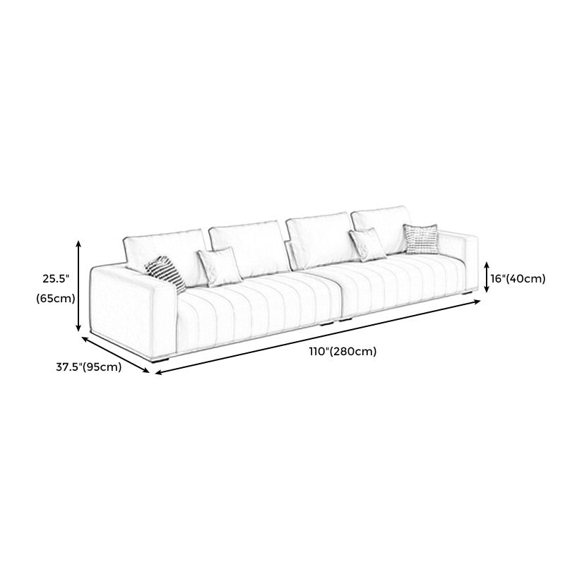 Modern Faux Leather Tuxedo Arm Standard Sofa with Bolster Pillows for Living Room Clearhalo 'furn' 'furn_sofas' 'Furniture' 'furniture_sofas' 'kitchen' 'kitchen_sofas' 'Living Room Furniture' 'Sofa' 'sofas' 4638004