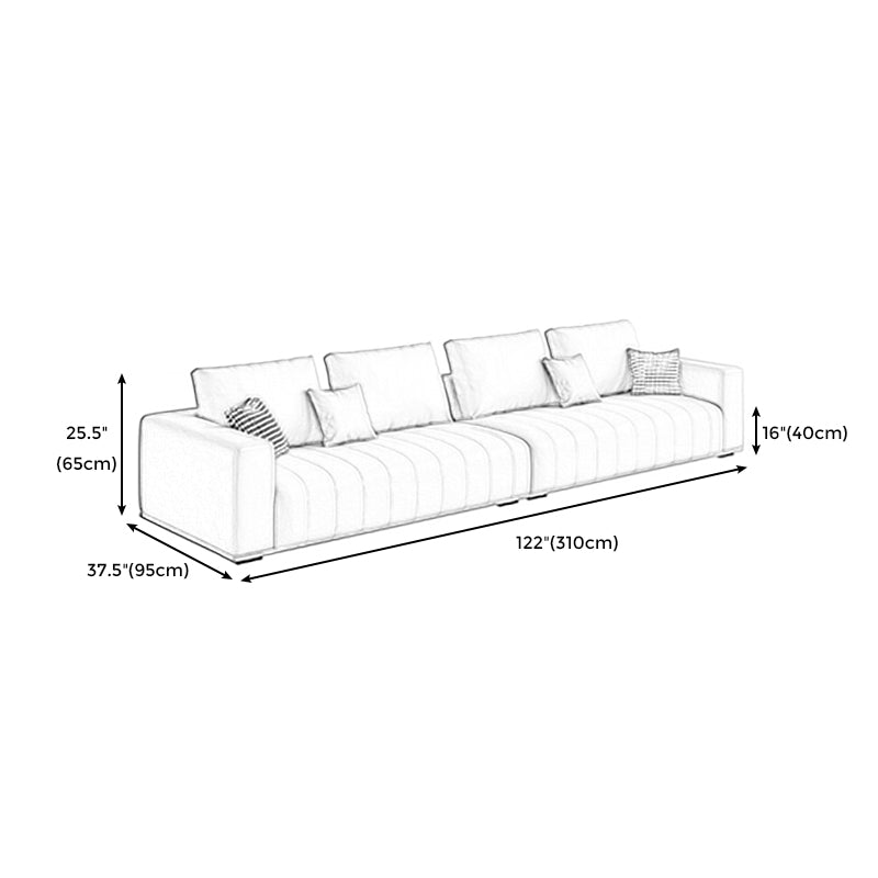 Modern Faux Leather Tuxedo Arm Standard Sofa with Bolster Pillows for Living Room Clearhalo 'furn' 'furn_sofas' 'Furniture' 'furniture_sofas' 'kitchen' 'kitchen_sofas' 'Living Room Furniture' 'Sofa' 'sofas' 4638005