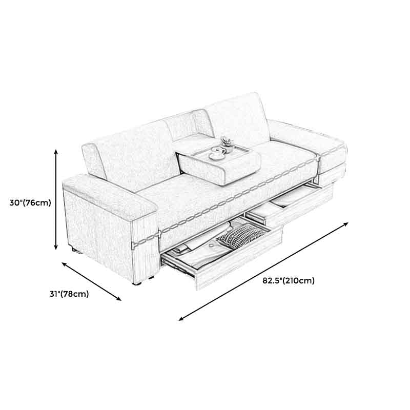 Convertible Split Back Sofa 31"W Square Arm Sofa for Living Room Clearhalo 'furn' 'furn_sofas' 'Furniture' 'furniture_sofas' 'kitchen' 'kitchen_sofas' 'Living Room Furniture' 'Sofa' 'sofas' 4638014