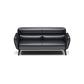 Faux Leather Square Arm Sofa Foam Filled Sewn Pillow Back Sofa for Living Room 59"L x 31.5"W x 33"H Black Clearhalo 'furn' 'furn_sofas' 'Furniture' 'furniture_sofas' 'kitchen' 'kitchen_sofas' 'Living Room Furniture' 'Sofa' 'sofas' 4638022