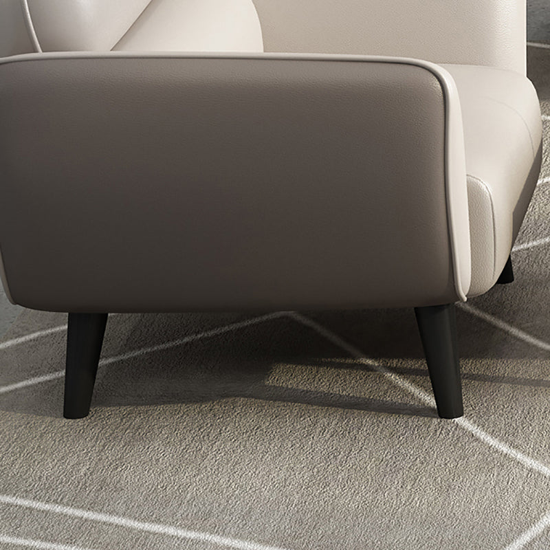 Faux Leather Square Arm Sofa Foam Filled Sewn Pillow Back Sofa for Living Room Clearhalo 'furn' 'furn_sofas' 'Furniture' 'furniture_sofas' 'kitchen' 'kitchen_sofas' 'Living Room Furniture' 'Sofa' 'sofas' 4638031