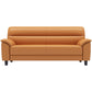 Sewn Pillow Back Faux Leather Pillow Top Arm Sofa with Stain Resistant Clearhalo 'furn' 'furn_sofas' 'Furniture' 'furniture_sofas' 'kitchen' 'kitchen_sofas' 'Living Room Furniture' 'Sofa' 'sofas' 4638067