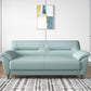 Leather Modern 3-seat Pillow Top Arm Sofa 70.87"/55.12" W Sewn Pillow Back Sofa 71"L x 31"W x 31"H Mint Green Clearhalo 'furn' 'furn_sofas' 'Furniture' 'furniture_sofas' 'kitchen' 'kitchen_sofas' 'Living Room Furniture' 'Sofa' 'sofas' 4638084