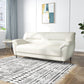 Leather Modern 3-seat Pillow Top Arm Sofa 70.87"/55.12" W Sewn Pillow Back Sofa White Clearhalo 'furn' 'furn_sofas' 'Furniture' 'furniture_sofas' 'kitchen' 'kitchen_sofas' 'Living Room Furniture' 'Sofa' 'sofas' 4638092