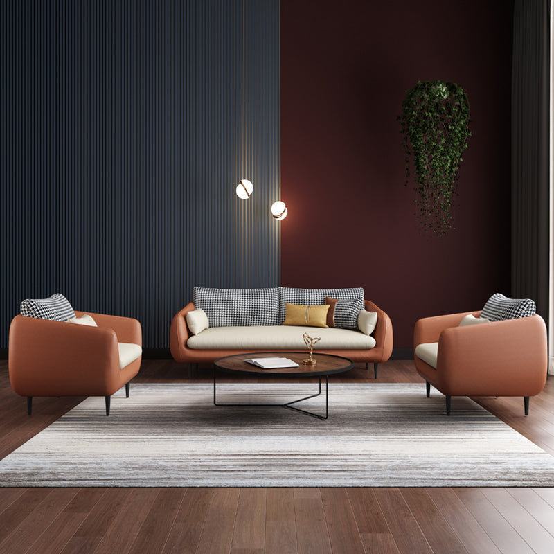 80.00"H Black Technology Cloth Sponge Cushion Modern Square Arm Sofa Clearhalo 'furn' 'furn_sofas' 'Furniture' 'furniture_sofas' 'kitchen' 'kitchen_sofas' 'Living Room Furniture' 'Sofa' 'sofas' 4638122