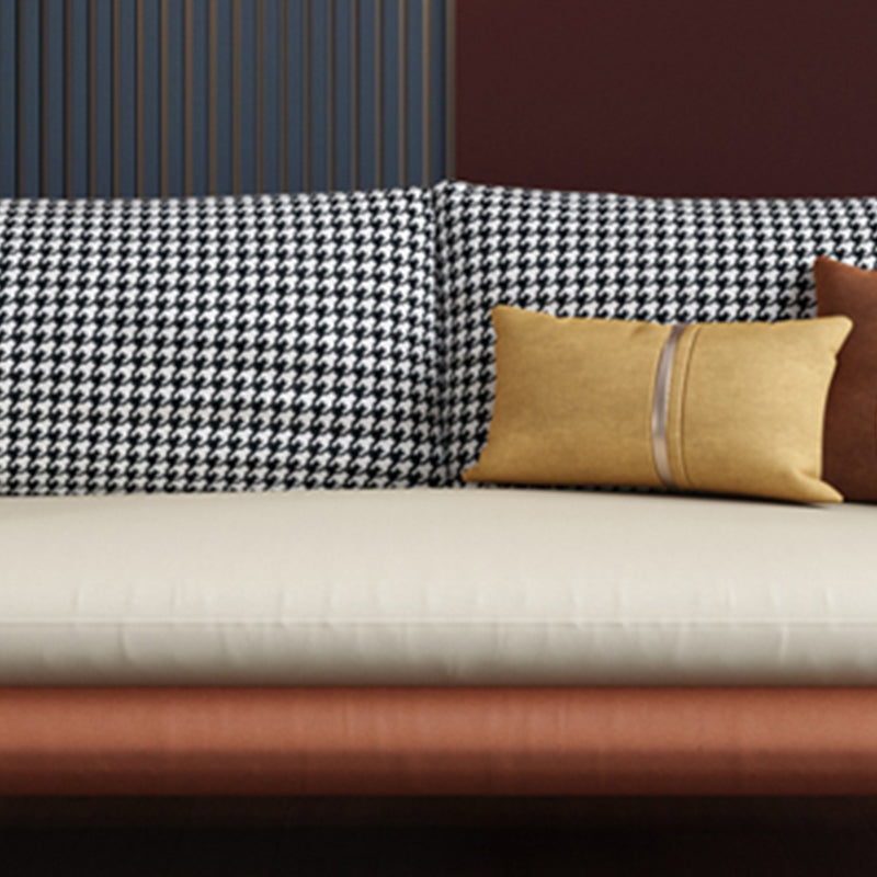 80.00"H Black Technology Cloth Sponge Cushion Modern Square Arm Sofa Clearhalo 'furn' 'furn_sofas' 'Furniture' 'furniture_sofas' 'kitchen' 'kitchen_sofas' 'Living Room Furniture' 'Sofa' 'sofas' 4638128