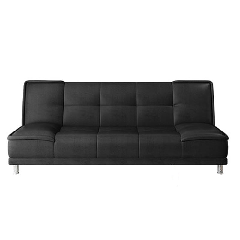 75"Modern Minimalist Armless Foldable Sleeper Leather Settee Clearhalo 'furn' 'furn_sofas' 'Furniture' 'furniture_sofas' 'kitchen' 'kitchen_sofas' 'Living Room Furniture' 'Sofa' 'sofas' 4638140