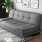 75"Modern Minimalist Armless Foldable Sleeper Leather Settee Grey Faux Leather Clearhalo 'furn' 'furn_sofas' 'Furniture' 'furniture_sofas' 'kitchen' 'kitchen_sofas' 'Living Room Furniture' 'Sofa' 'sofas' 4638144
