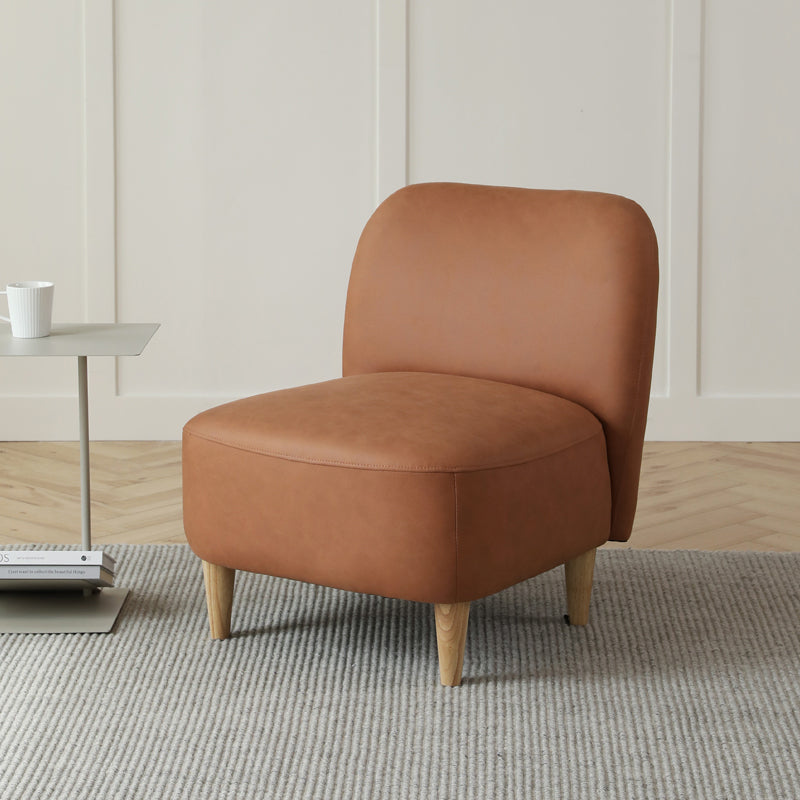 Scandinavian Recessed Arm Standard Tight Back for Living Room 24"L x 28"W x 30"H Orange Clearhalo 'furn' 'furn_sofas' 'Furniture' 'furniture_sofas' 'kitchen' 'kitchen_sofas' 'Living Room Furniture' 'Sofa' 'sofas' 4638163