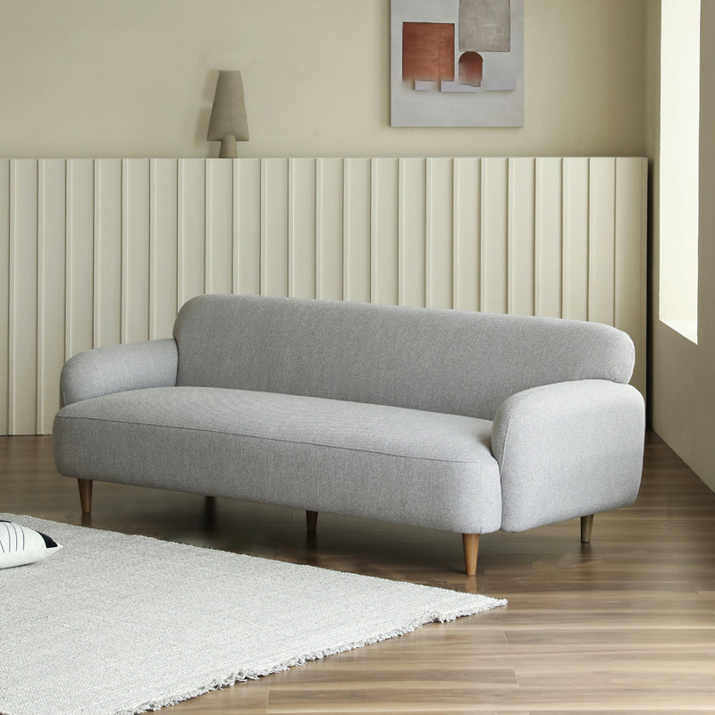 Scandinavian Recessed Arm Standard Tight Back for Living Room 63"L x 31.5"W x 29.5"H Grey Clearhalo 'furn' 'furn_sofas' 'Furniture' 'furniture_sofas' 'kitchen' 'kitchen_sofas' 'Living Room Furniture' 'Sofa' 'sofas' 4638164