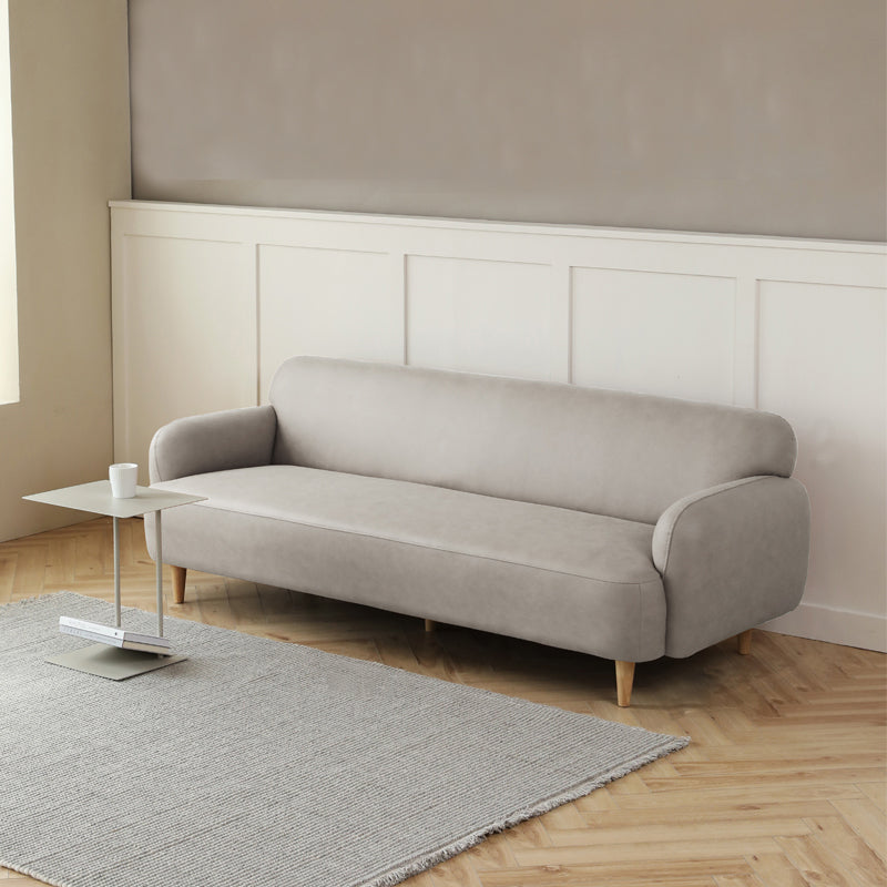 Scandinavian Recessed Arm Standard Tight Back for Living Room Light Gray-Black Clearhalo 'furn' 'furn_sofas' 'Furniture' 'furniture_sofas' 'kitchen' 'kitchen_sofas' 'Living Room Furniture' 'Sofa' 'sofas' 4638166