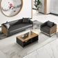 Contemporary Faux Leather Tuxedo Arm Sofa for Living Room and Apartment Clearhalo 'furn' 'furn_sofas' 'Furniture' 'furniture_sofas' 'kitchen' 'kitchen_sofas' 'Living Room Furniture' 'Sofa' 'sofas' 4638172