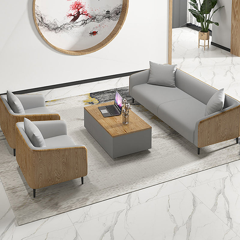 Contemporary Faux Leather Tuxedo Arm Sofa for Living Room and Apartment Clearhalo 'furn' 'furn_sofas' 'Furniture' 'furniture_sofas' 'kitchen' 'kitchen_sofas' 'Living Room Furniture' 'Sofa' 'sofas' 4638175