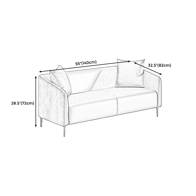 Contemporary Faux Leather Tuxedo Arm Sofa for Living Room and Apartment Clearhalo 'furn' 'furn_sofas' 'Furniture' 'furniture_sofas' 'kitchen' 'kitchen_sofas' 'Living Room Furniture' 'Sofa' 'sofas' 4638184