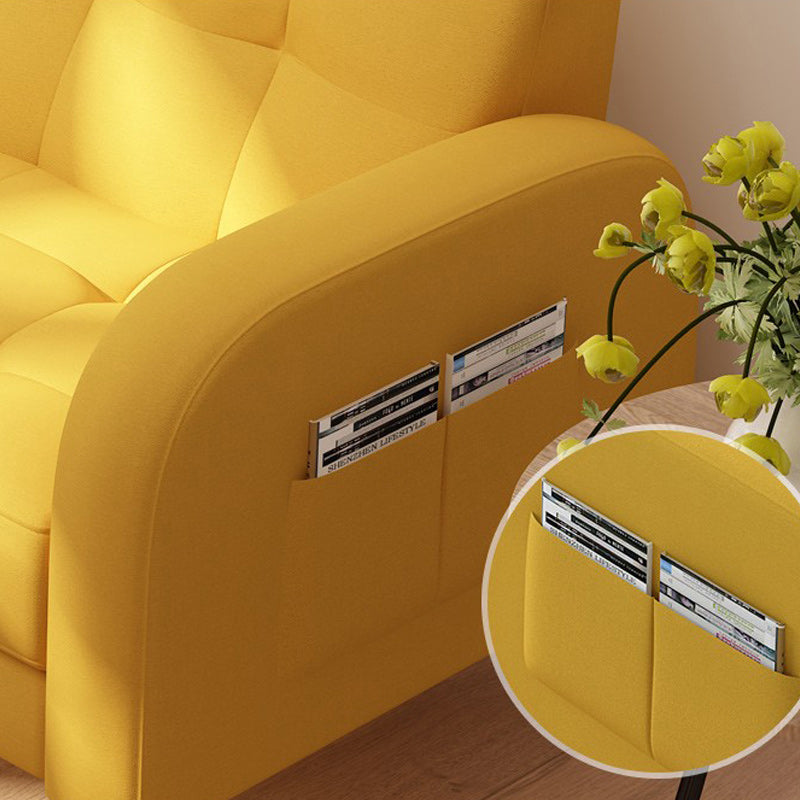 25.59'W Modern Square Arm Linen Standard Sofa for Living Room Clearhalo 'furn' 'furn_sofas' 'Furniture' 'furniture_sofas' 'kitchen' 'kitchen_sofas' 'Living Room Furniture' 'Sofa' 'sofas' 4638194