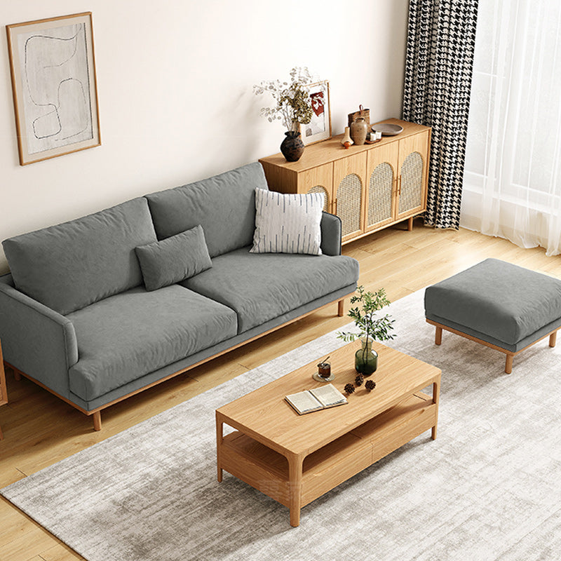 Velvet Flared Arm Sofa Loose Back 35.4"W Modern Sofa for Living Room Clearhalo 'furn' 'furn_sofas' 'Furniture' 'furniture_sofas' 'kitchen' 'kitchen_sofas' 'Living Room Furniture' 'Sofa' 'sofas' 4638236