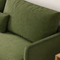 Velvet Flared Arm Sofa Loose Back 35.4"W Modern Sofa for Living Room Clearhalo 'furn' 'furn_sofas' 'Furniture' 'furniture_sofas' 'kitchen' 'kitchen_sofas' 'Living Room Furniture' 'Sofa' 'sofas' 4638242