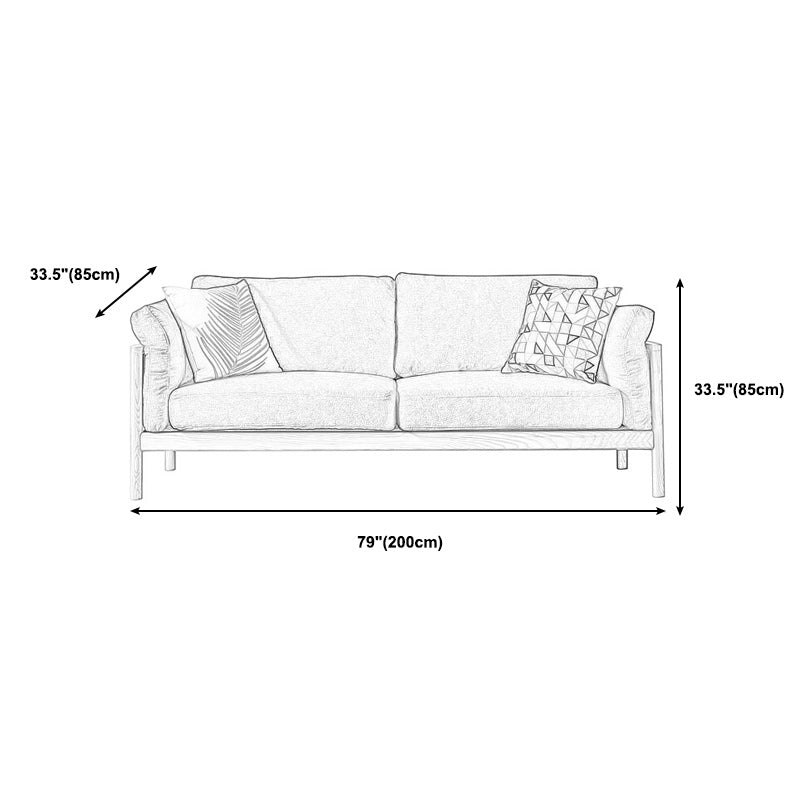 Linen Modern Sofa 32.6"W Recessed Arm Sofa with Loose Back for Living Room Clearhalo 'furn' 'furn_sofas' 'Furniture' 'furniture_sofas' 'kitchen' 'kitchen_sofas' 'Living Room Furniture' 'Sofa' 'sofas' 4638262