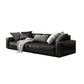 26.38" H Genuine Leather Square Arm Modern Sofa with Storage Black Standard Sofa Clearhalo 'furn' 'furn_sofas' 'Furniture' 'furniture_sofas' 'kitchen' 'kitchen_sofas' 'Living Room Furniture' 'Sofa' 'sofas' 4638266