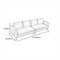 Mordern Square Arm Sofa with Tight Back Convertible Sofa for Living Room, Apartment Clearhalo 'furn' 'furn_sofas' 'Furniture' 'furniture_sofas' 'kitchen' 'kitchen_sofas' 'Living Room Furniture' 'Sofa' 'sofas' 4638290