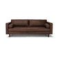 33.46" H Genuine Leather Square Arm Sofa with Down Fill Cushions for Apartment Clearhalo 'furn' 'furn_sofas' 'Furniture' 'furniture_sofas' 'kitchen' 'kitchen_sofas' 'Living Room Furniture' 'Sofa' 'sofas' 4638298
