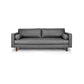 33.46" H Genuine Leather Square Arm Sofa with Down Fill Cushions for Apartment Grey Clearhalo 'furn' 'furn_sofas' 'Furniture' 'furniture_sofas' 'kitchen' 'kitchen_sofas' 'Living Room Furniture' 'Sofa' 'sofas' 4638299