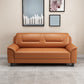 31.50" H Faux Leather Pillow Top Arm Sofa with Cushions for Living Room 55"L x 31"W x 31"H Brown Clearhalo 'furn' 'furn_sofas' 'Furniture' 'furniture_sofas' 'kitchen' 'kitchen_sofas' 'Living Room Furniture' 'Sofa' 'sofas' 4638306