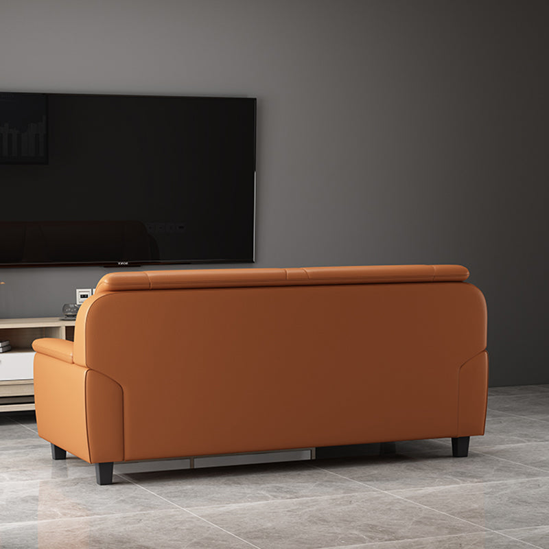 31.50" H Faux Leather Pillow Top Arm Sofa with Cushions for Living Room Clearhalo 'furn' 'furn_sofas' 'Furniture' 'furniture_sofas' 'kitchen' 'kitchen_sofas' 'Living Room Furniture' 'Sofa' 'sofas' 4638313