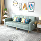 Beige Contemporary Biscuit Back Sofa 25.6"High Square Arm Sofa Light Green Faux Leather Clearhalo 'furn' 'furn_sofas' 'Furniture' 'furniture_sofas' 'kitchen' 'kitchen_sofas' 'Living Room Furniture' 'Sofa' 'sofas' 4638369