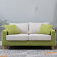 Modern Sofa Couch Wooden Base Solid Color Fabric Loveseat Square Arm Sofa for Living Room Green White Clearhalo 'furn' 'furn_sofas' 'Furniture' 'furniture_sofas' 'kitchen' 'kitchen_sofas' 'Living Room Furniture' 'Sofa' 'sofas' 4638424