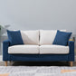 Modern Sofa Couch Wooden Base Solid Color Fabric Loveseat Square Arm Sofa for Living Room Dark Blue White Clearhalo 'furn' 'furn_sofas' 'Furniture' 'furniture_sofas' 'kitchen' 'kitchen_sofas' 'Living Room Furniture' 'Sofa' 'sofas' 4638429