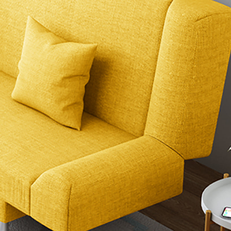 29.53"H Linen Armless Convertible Sleeper Sofa Bed for Living Room Clearhalo 'furn' 'furn_sofas' 'Furniture' 'furniture_sofas' 'kitchen' 'kitchen_sofas' 'Living Room Furniture' 'Sofa' 'sofas' 4638450