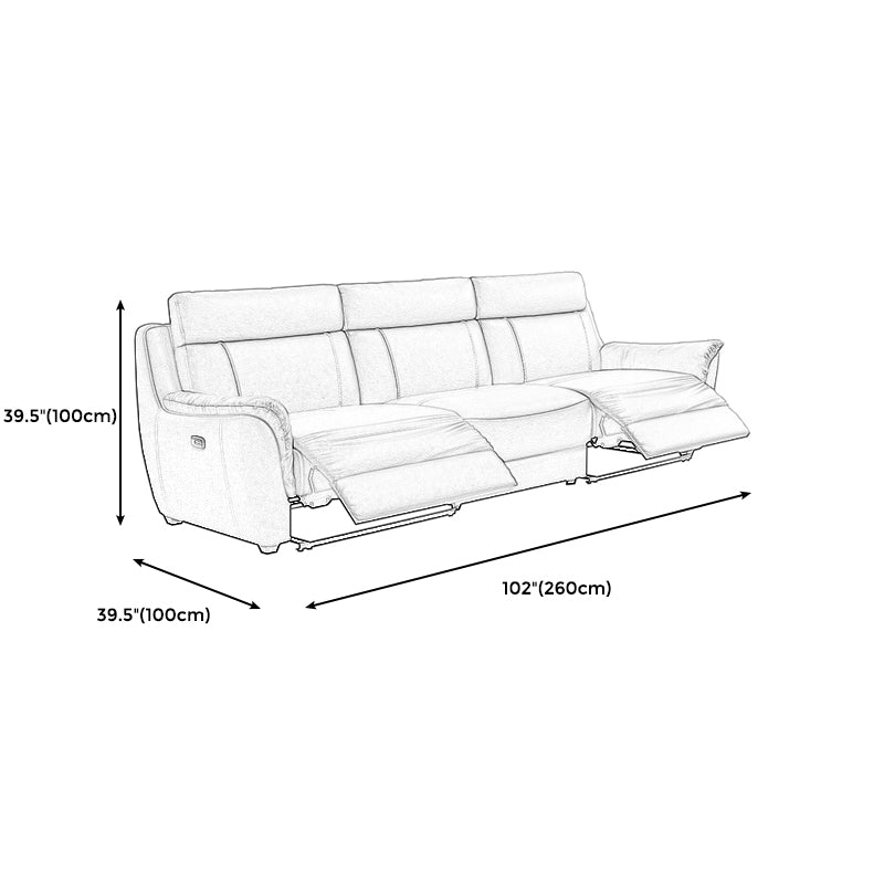 Faux Leather Recliner Sofa 39.3"W Pillow Top Arm with Sewn Pillow Back Clearhalo 'furn' 'furn_sofas' 'Furniture' 'furniture_sofas' 'kitchen' 'kitchen_sofas' 'Living Room Furniture' 'Sofa' 'sofas' 4638475
